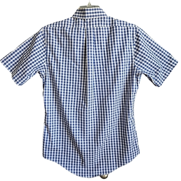 Brooks Brothers Mens Gingham Short Sleeve Button Down Sz Medium - Picture 2 of 9